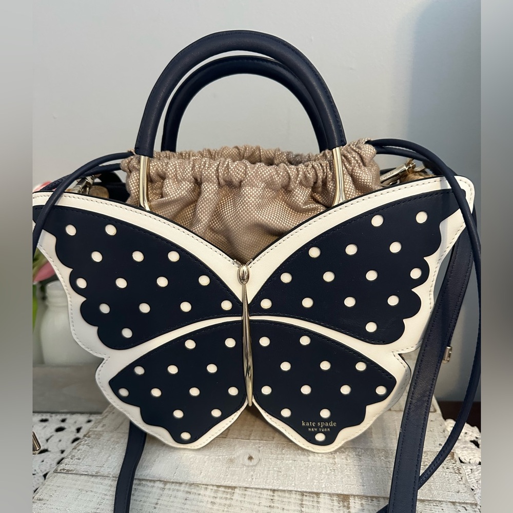 Kate spade wing it butterfly wicker bag